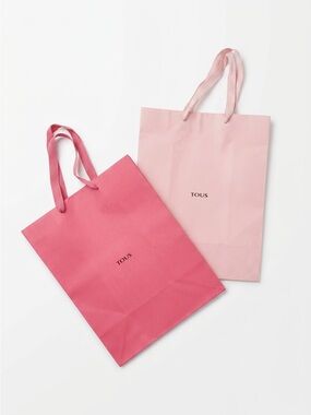🛍️ TOUS Large Gift Bag ~ Baby Pink & Hot Pink